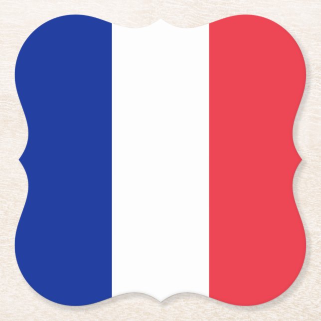 Dessous-de-verre En Papier Drapeau français (Devant)