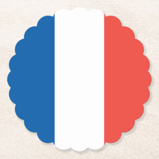 Dessous-de-verre En Papier Drapeau français