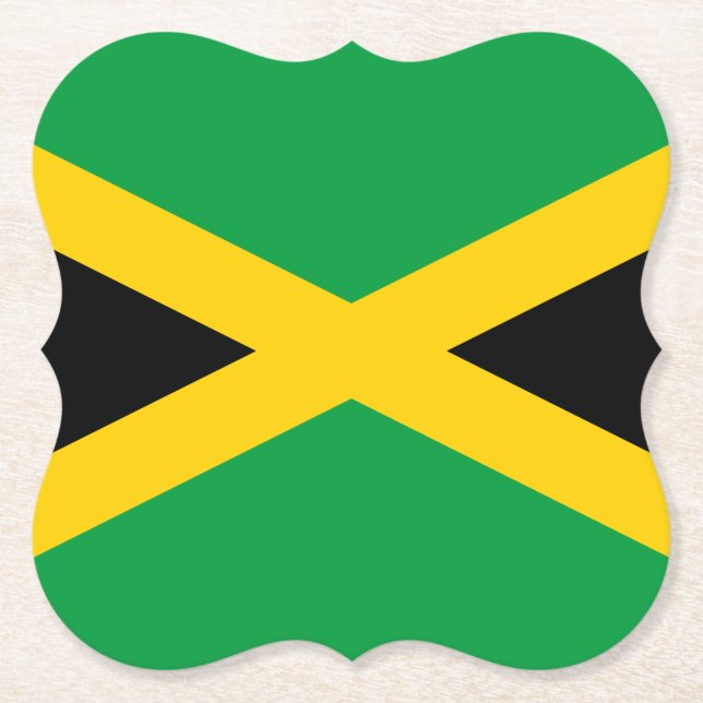 Dessous-de-verre En Papier Drapeau jamaïcain (Devant)
