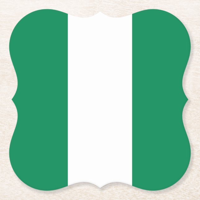 Dessous-de-verre En Papier Drapeau nigérian (Devant)