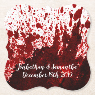 Dessous-de-verre En Papier Drink Coasters Blood Splatter Vampire Gothic Horro