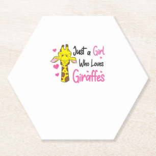 Dessous-de-verre En Papier Drôle Giraffe Girl Just A Girl Who Love Giraffes