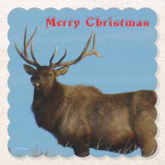 Dessous-de-verre En Papier E62 Bull Elk and Blue Sky Coaster