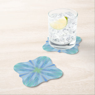 Dessous-de-verre En Papier Eau de la mer Floral Motif Abstrait
