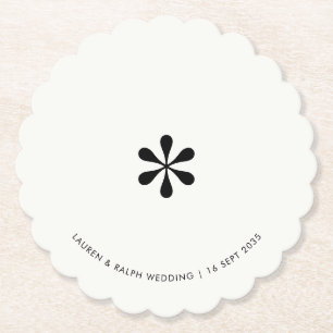 Dessous-de-verre En Papier Ebony & ivoire Simple Chic Couple Dessous de verre