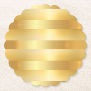Dessous-de-verre En Papier Élégant Faux Gold Blank Modèle moderne tendance