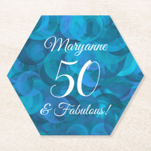 Dessous-de-verre En Papier Elégant Ocean Blue 50 et fabuleuse fête d'annive