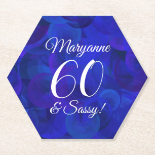 Dessous-de-verre En Papier Elégant Royal Blue 60 et Sassy Birthday Party
