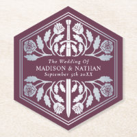Épée Royale Médiévale Mauve Argent Mariage