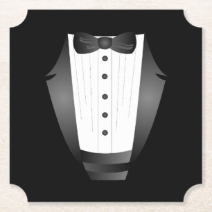 Dessous-de-verre En Papier Équipe de garçon d'honneur pour enterrement de vie