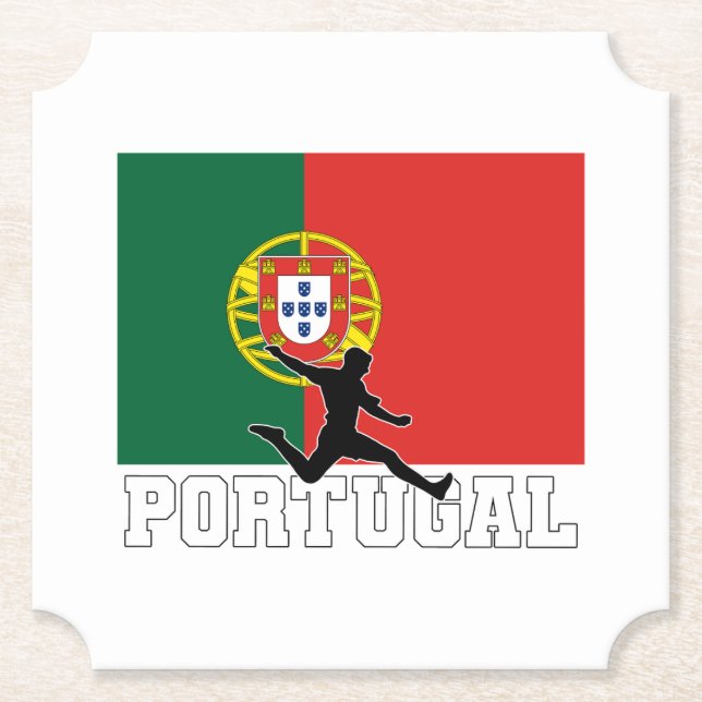 Dessous-de-verre En Papier Équipe du Portugal de football (Devant)