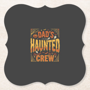 Dessous-de-verre En Papier Équipe fantôme de papa Halloween