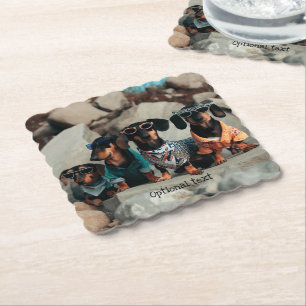 Dessous-de-verre En Papier Escalades de roche Dachshunds Drink Coasters