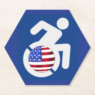 Dessous-de-verre En Papier États-Unis handicapés