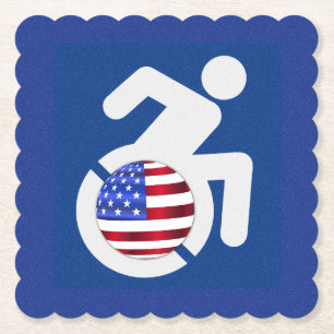 Dessous-de-verre En Papier États-Unis handicapés