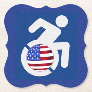 Dessous-de-verre En Papier États-Unis handicapés