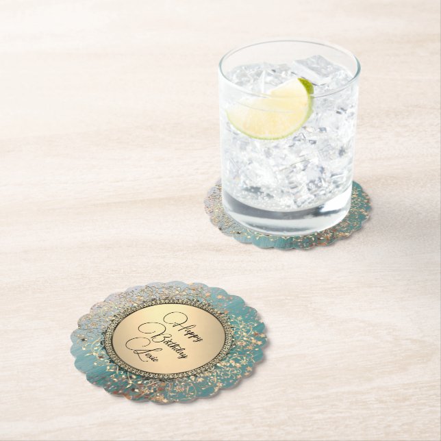 Dessous-de-verre En Papier Étoiles de Glittery Whimsical Anniversaire Personn (En situation)