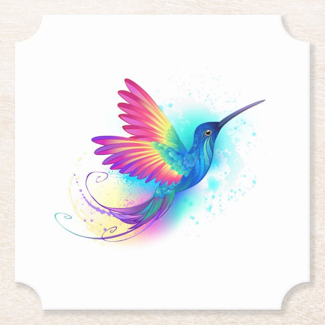 Dessous-de-verre En Papier Exotic Rainbow Hummingbird (Devant)