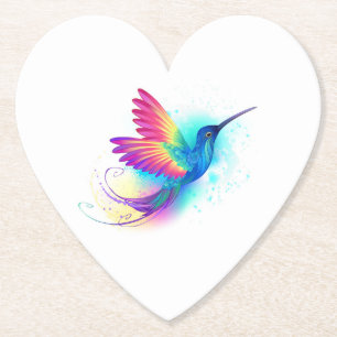 Dessous-de-verre En Papier Exotic Rainbow Hummingbird