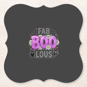Dessous-de-verre En Papier Fab Boo Lous modèle de fantôme d'Halloween_1