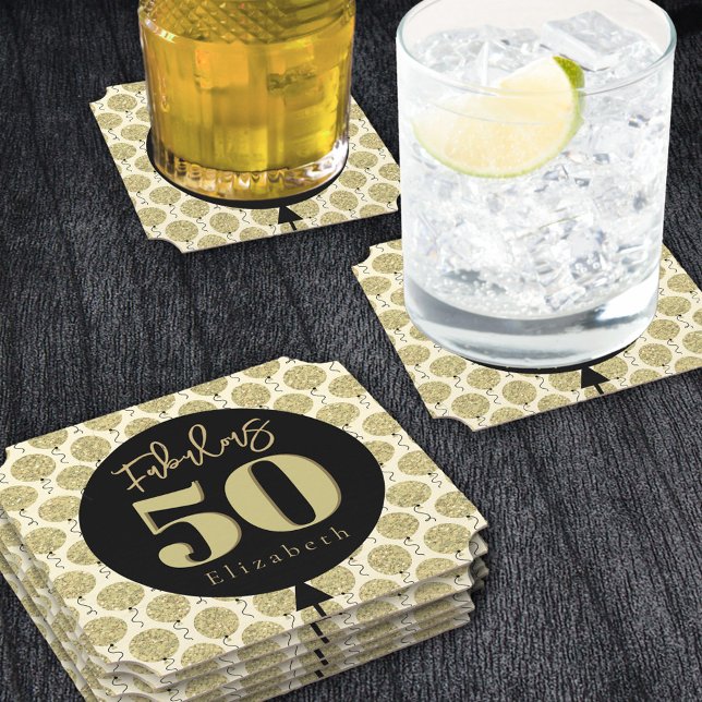 Dessous-de-verre En Papier Fabuleux 50 Gold Anniversaire (Créateur téléchargé)