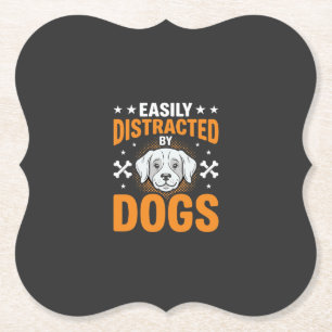 Dessous-de-verre En Papier Facilement Distrait Par Les Chiens