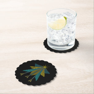 Dessous-de-verre En Papier Fairy Stars Black Paper Dessous de verre