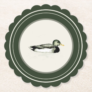 Dessous-de-verre En Papier Faveurs de fête Dessous de verre canard vintage