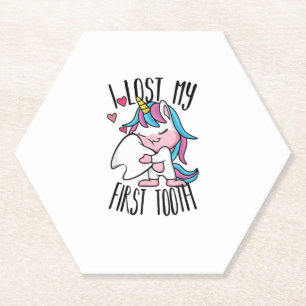 Dessous-de-verre En Papier Fée Drôle - Cute Unicorn J'Ai Perdu Mon Premier T