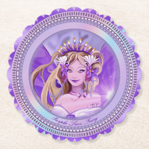 Dessous-de-verre En Papier Fée du soleil violet