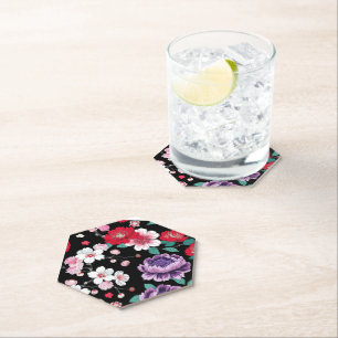 Dessous-de-verre En Papier Fête d'anniversaire Japon fleur de cerisier coloré