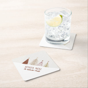 Dessous-de-verre En Papier Fête de Noël Joyeux Noel Fête Chic