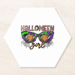 Dessous-de-verre En Papier Fille Halloween