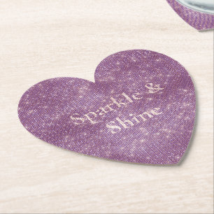 Dessous-de-verre En Papier Fille violette brillante étincelante