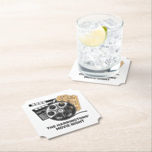 Dessous-de-verre En Papier Film texte et couleur personnalisé