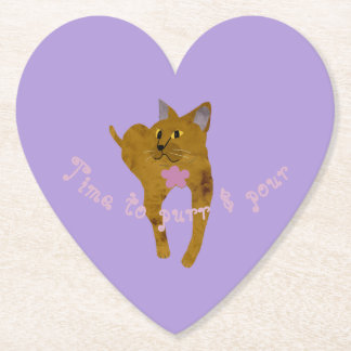 Dessous-de-verre En Papier Fiona the Cat Paper Coaster