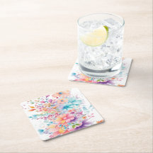 Dessous-de-verre en papier fleures