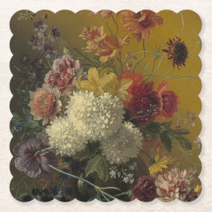 Dessous-de-verre En Papier Fleurs de maître hollandais antique Georgius van O