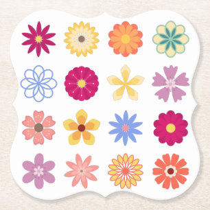 Dessous-de-verre En Papier Fleurs florales, Fleurs Vintages, Jardin Floral