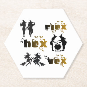 Dessous-de-verre En Papier Flex. Hex. Vex. Sorcières Body Positive et Diverse