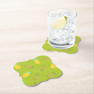 Dessous-de-verre En Papier Fruits de l'été tropical Kiwi Vert