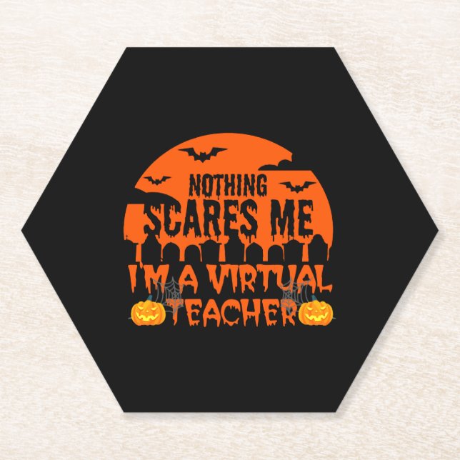 Dessous-de-verre En Papier Funny Enseignant virtuel (Devant)