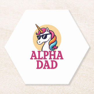 Dessous-de-verre En Papier Funny Unicorn Dad Laufey Men Father's Day Christma
