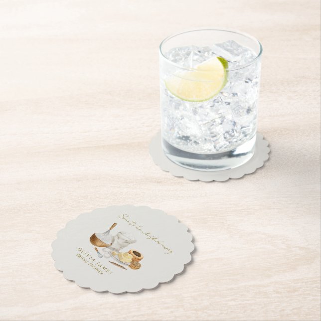 Dessous-de-verre En Papier Futur mariage shower (En situation)