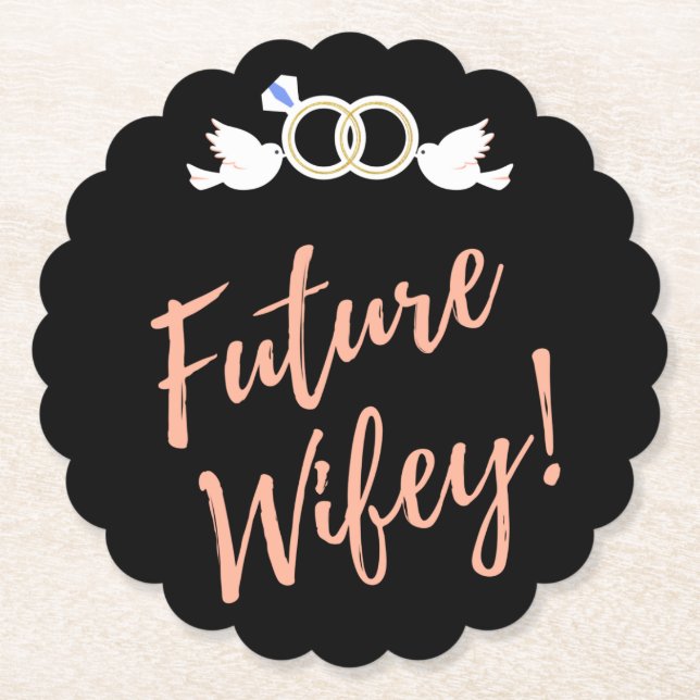 Dessous-de-verre En Papier Futurs Inséparables Wifey (Devant)