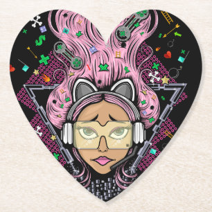 Dessous-de-verre En Papier Gamer fille