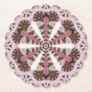 Dessous-de-verre En Papier Géométrie Pays Terre Rose Mandala