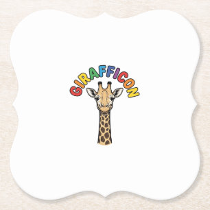 Dessous-de-verre En Papier Girafe Vintage Icône Conception de Chemise de Mign