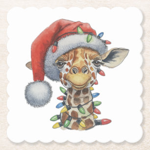 Dessous-de-verre En Papier Giraffe Festive