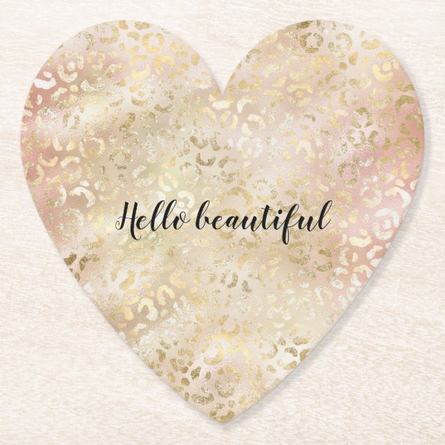 Dessous-de-verre En Papier Glam Gold Rose (Devant)